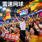 雷速网球体育直播赛场球迷热情助威